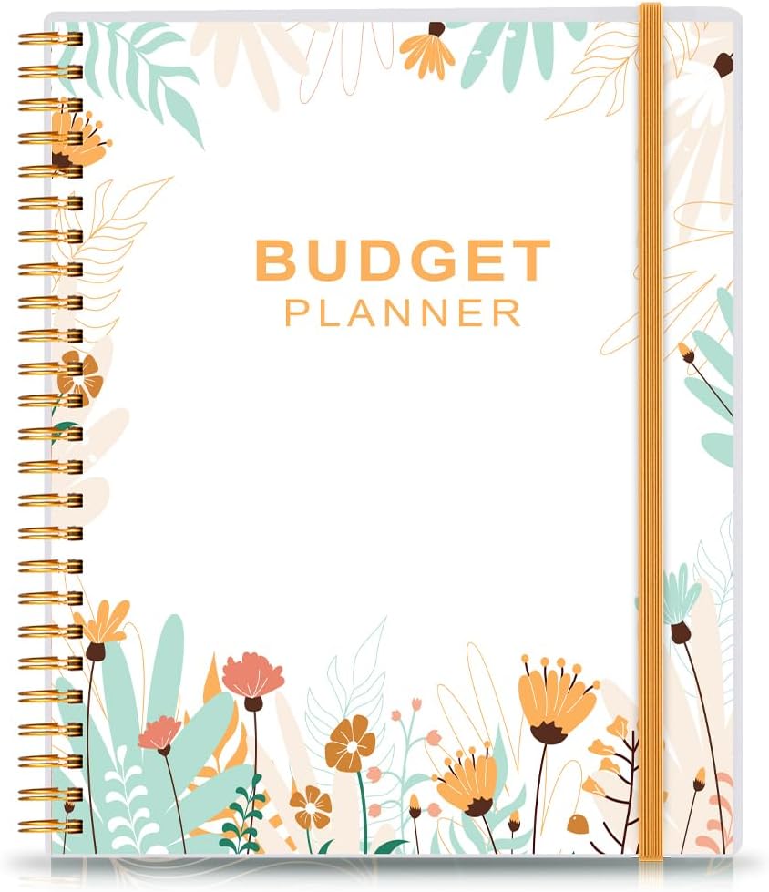 Budget Planner & Monthly Bill Organizer with Pockets. Expense Tracker Notebook, Budgeting Journal and Financial Planner Budget Book to Control Your Money, PP Cover, 8