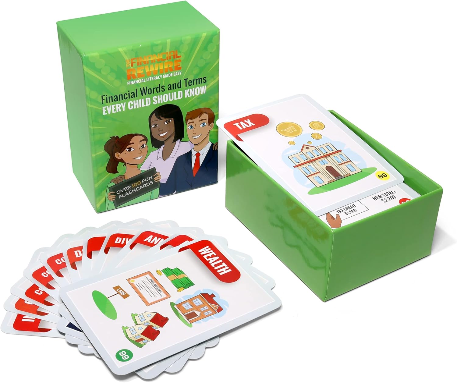 Financial Literacy Fun for Future Financially Literate Minds: 108 Flashcards Teaching Kids & Teens Financial Literacy & Essential Money Concepts – Engaging Education with Imagery, Fun and Educational