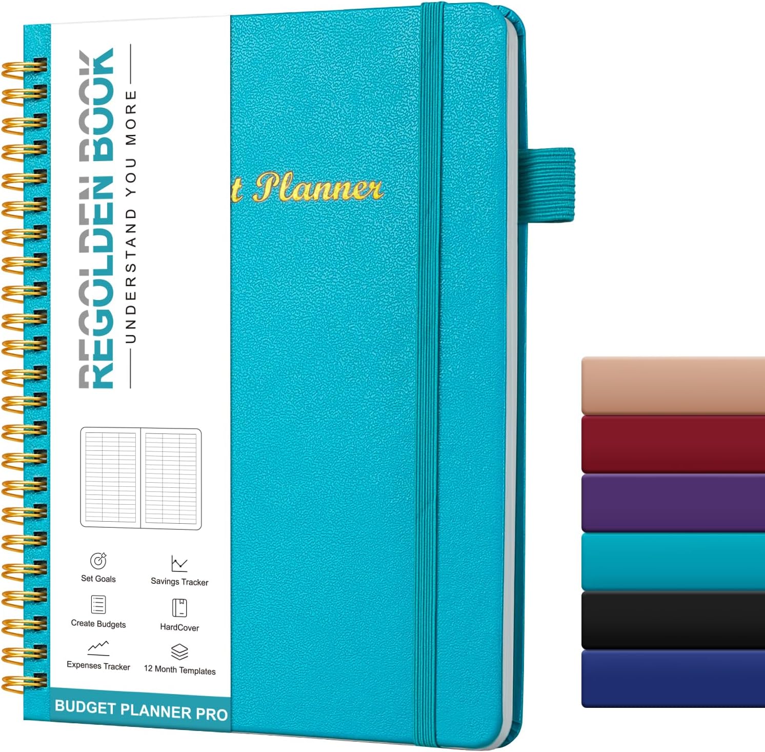 Budget Planner - Budget Book with Expense Tracker, Hardcover Budget Planner and Monthly Bill Organizer, Financial Planner & Account Book to Manage Your Money,Teal